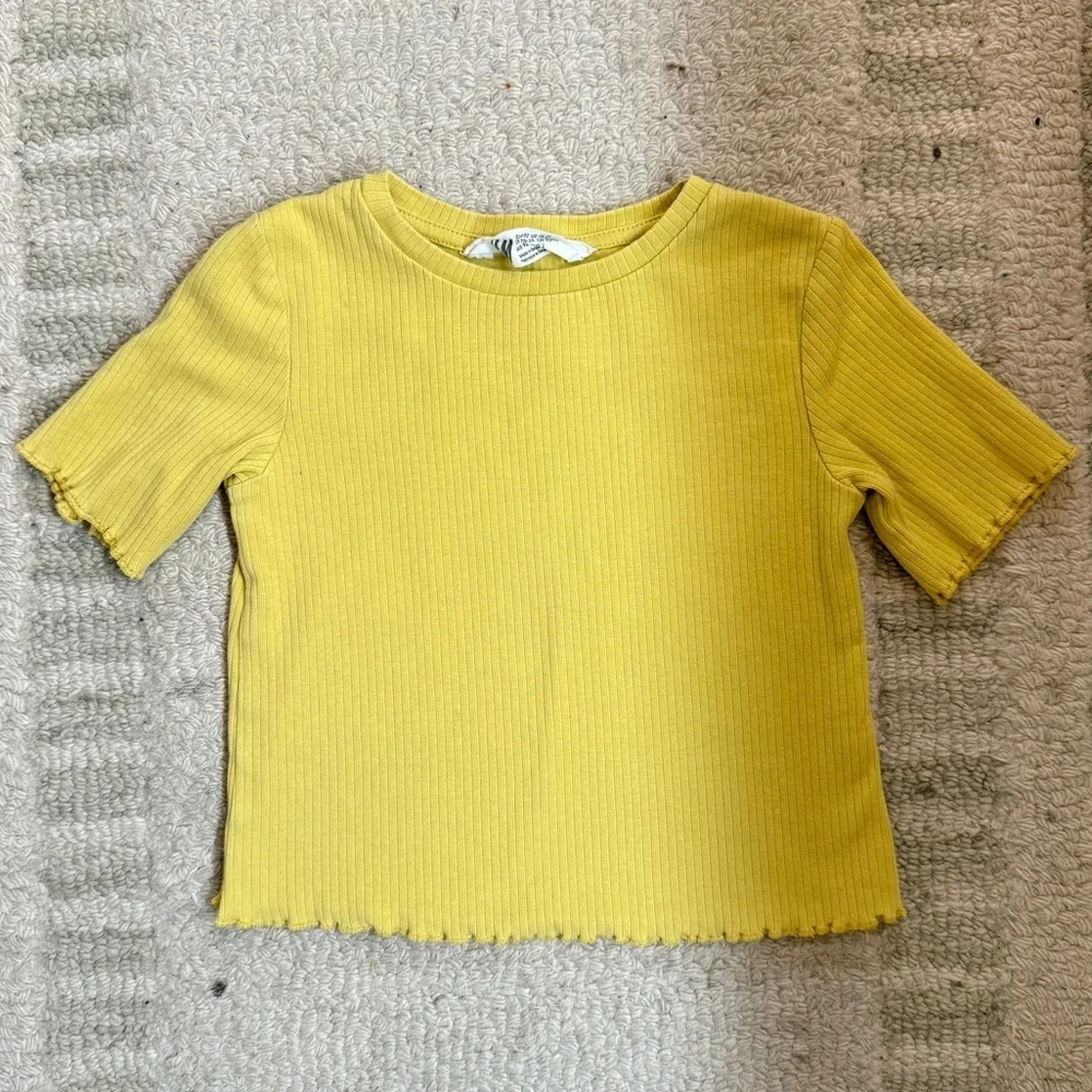H&M Yellow Ribbed Top - Picture 2 of 3